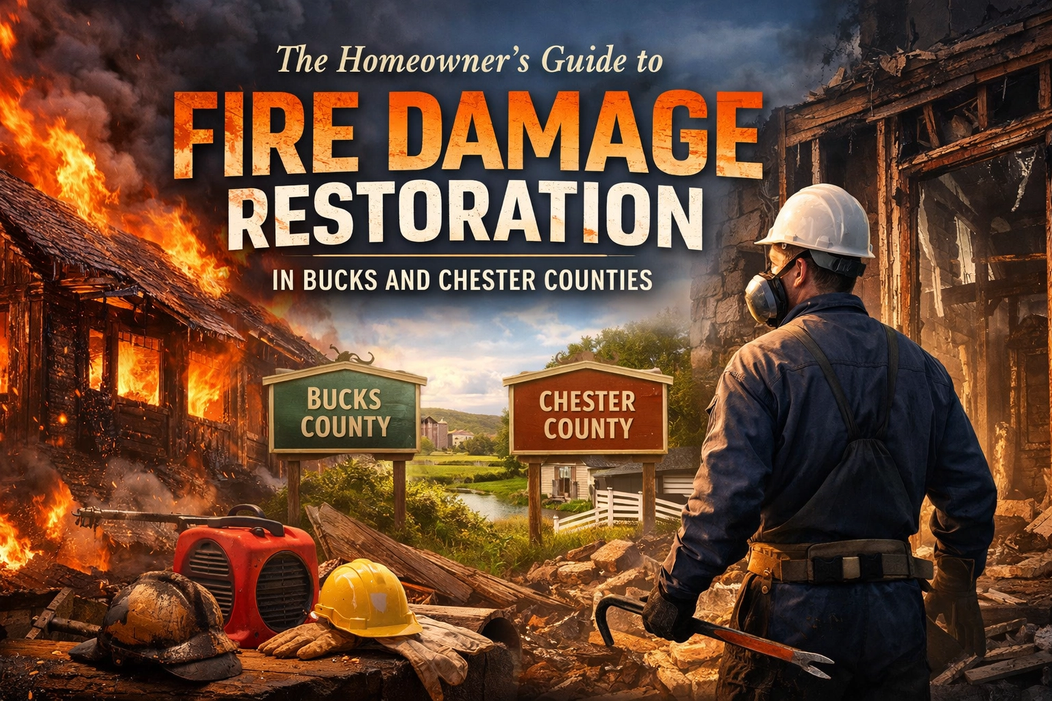 The Homeowner’s Guide to Fire Damage Restoration in Bucks and Chester Counties