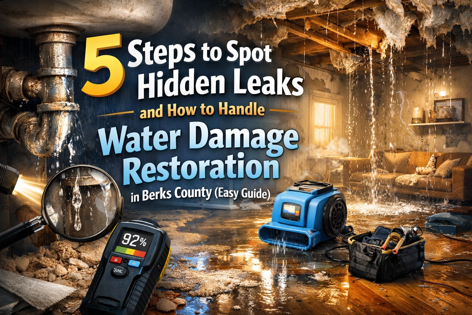 5 Steps to Spot Hidden Leaks and How to Handle Water Damage Restoration in Berks County (Easy Guide)