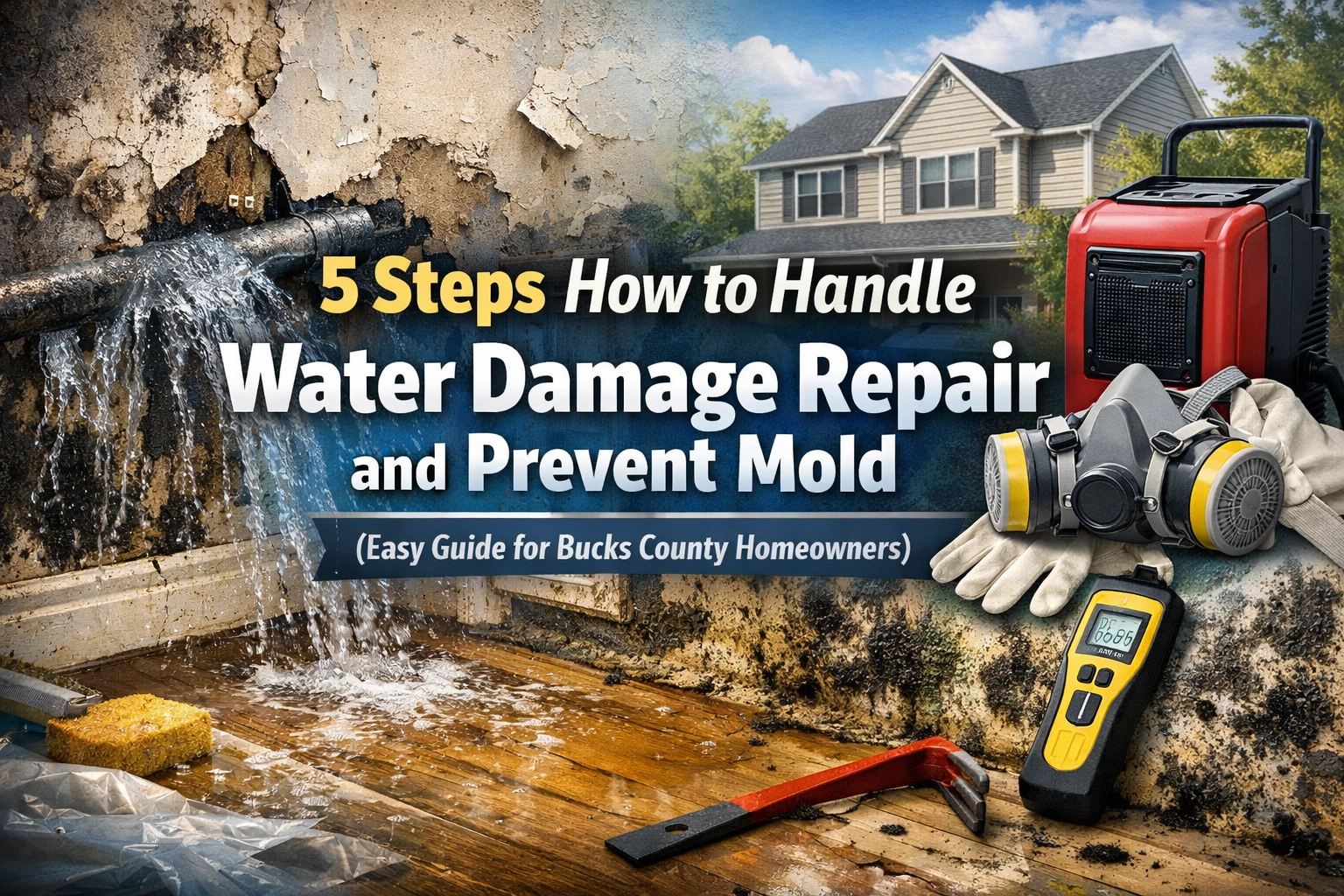 5 Steps How to Handle Water Damage Repair and Prevent Mold (Easy Guide for Bucks County Homeowners)
